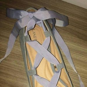 Lane Bryant Lace up Pointed Toe Flat